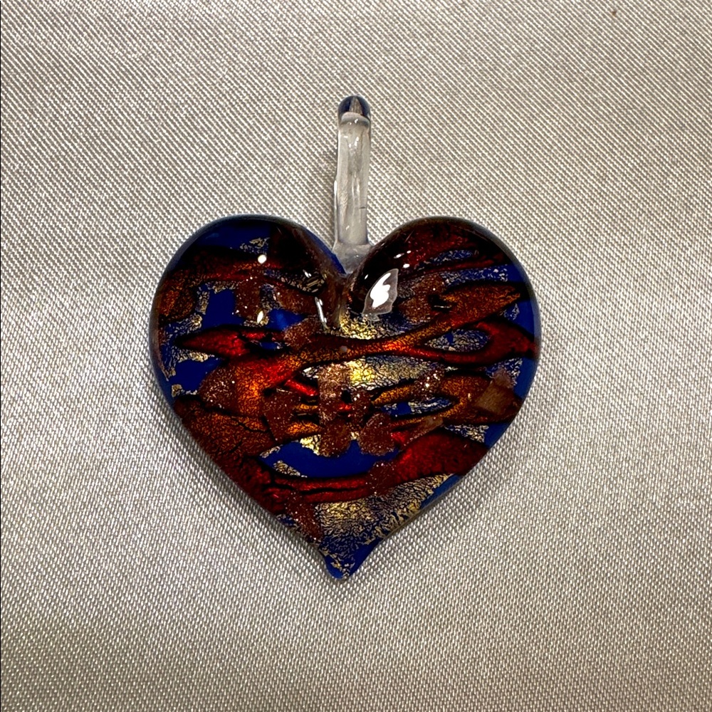 Handcrafted Heart-Shaped Glass Pendant